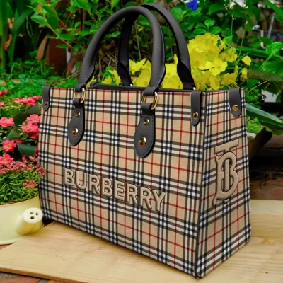 Limited Edition BURBERRY LEATHER HANDBAG Luxury Brand W77-TDP0410C7