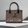 Limited Edition LOUIS VUITTON LEATHER HANDBAG Luxury Brand W77-TDP0410C26