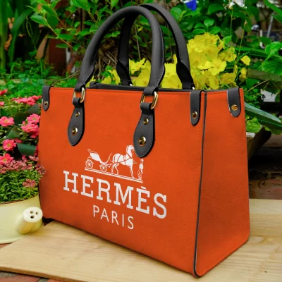 Limited Edition HERMES LEATHER HANDBAG Luxury Brand W77-TDP0410C50