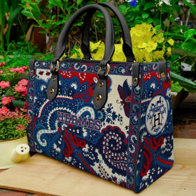 Limited Edition HERMES LEATHER HANDBAG Luxury Brand W77-TDP0410C65