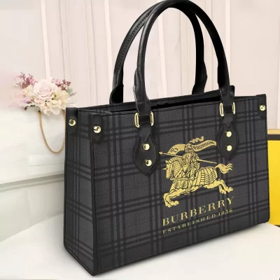 Limited Edition BURBERRY LEATHER HANDBAG Luxury Brand W77-TDP0610C5