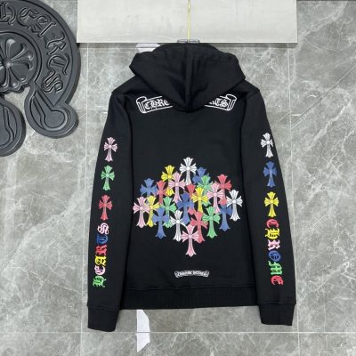 Chrome Hearts Multi Color Cross Hoodie Black/White - AF-TDP1511C09