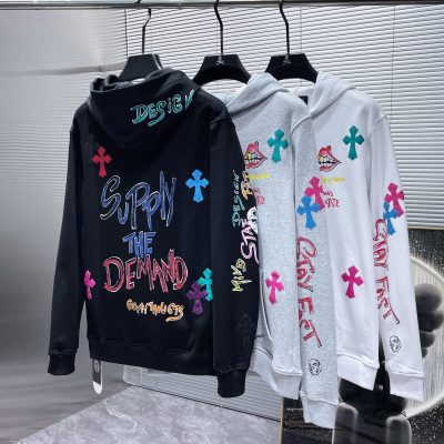 Chrome Hearts Matty Boy Supply The Demand Hoodie Black/White - AF-TDP1511C06