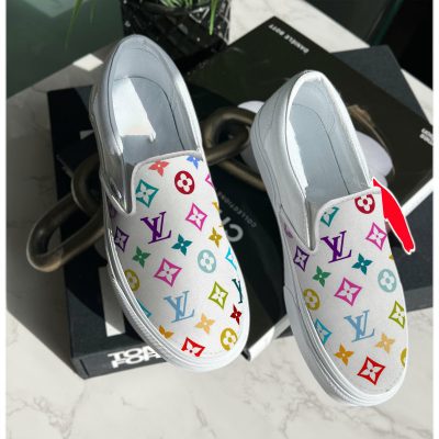 "LV White Multicolor" Vans SLO Leather Sneaker Hot 2026 LRX-TDP1901D003