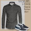 Combo Luxury GG " Gold Pattern" Long Sleeve Button Shirt Matching Slip On-CCY-LRX-LXC1717F1