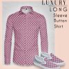 Combo Luxury GG " Spectial Pink Pattern" Long Sleeve Button Shirt Matching Slip On-CCY-LRX-TDP26033