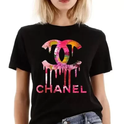 Chanel WATERCOLOR DRIP FLOWER T-Shirt M0304013