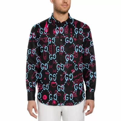 LIMITED EDITION GG Long Sleeve Button Shirt | HH05742