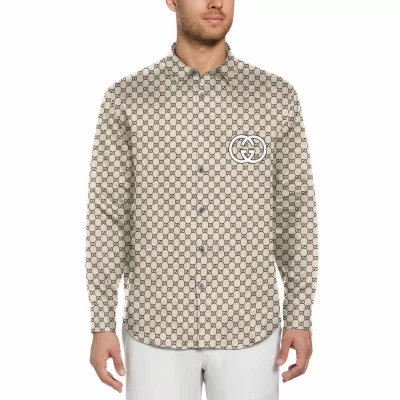LIMITED EDITION GG Long Sleeve Button Shirt | HH05753