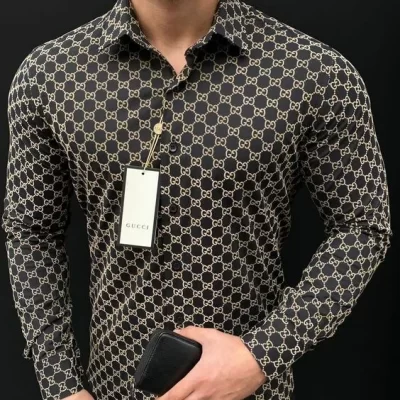 LIMITED EDITION GG Long Sleeve Button Shirt | Max07183 TDP7958