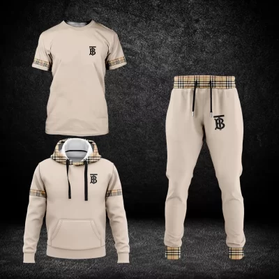Limited Edition Burberry Combo T-Shirt & Hoodie & Pants – TDP0928C84