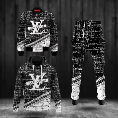 Limited Edition Combo LV Hoodie & Bomber Jacket & Pants - TDP0928C54