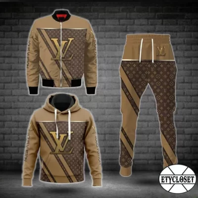 Limited Edition Combo LV Hoodie & Bomber Jacket & Pants - TDP0928C60