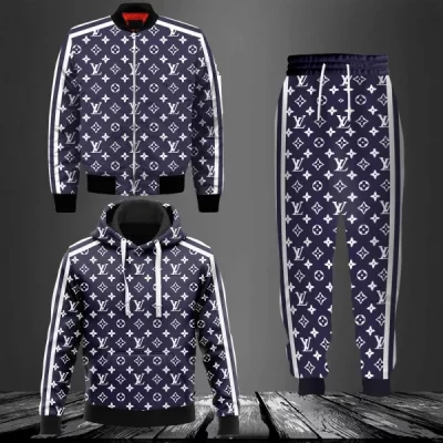 Limited Edition Combo LV Hoodie & Bomber Jacket & Pants - TDP0928C68