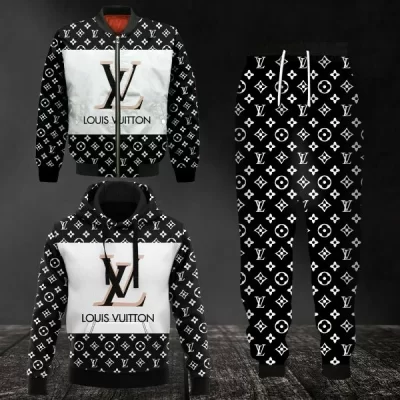 Limited Edition Combo LV Hoodie & Bomber Jacket & Pants - TDP0928C70