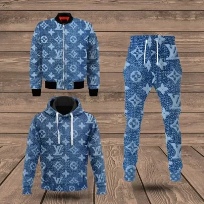 Limited Edition Combo LV Hoodie & Bomber Jacket & Pants - TDP0928C71