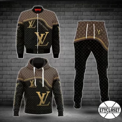 Limited Edition Combo LV Hoodie & Bomber Jacket & Pants - TDP0928C72