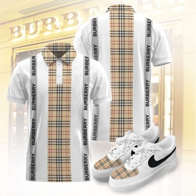 Luxury Combo Burberry Polo Matching AF1 Hot Sneaker 2026 - LXSTHA018705