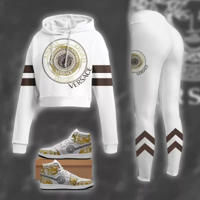 Limited Luxury Womens Set Hoodie & Leggings & AJ1 Shoes CRF+DDK+ME-TDP1002C41