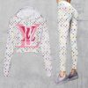 Limited Luxury Womens Hoodie Crop Top and Leggings Set CRF+DDK-TDP1002C44