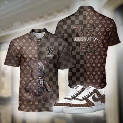 Luxury Combo LV Polo Matching AF1 Hot Sneaker Bear Brick 2026 Brown - PO+F8-LXSTHA016503