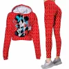 Limited Luxury Womens Hoodie Crop Top and Leggings Set CRF+DDK-TDP1002C60