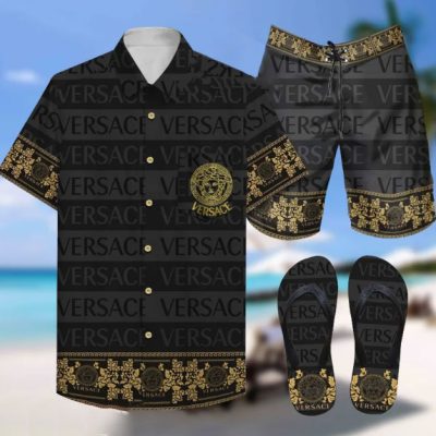 Luxury Versace Combo Hawaiian Shirt, Short & Flip Flops SS2026 – LXSTHA018107