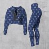 Limited Luxury Womens Hoodie Crop Top and Leggings Set CRF+DDK-TDP1002C42