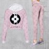 Limited Luxury Womens Hoodie Crop Top and Leggings Set CRF+DDK-TDP1002C51