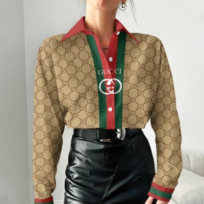 Gucci Women Long Sleeve Button Shirt | LXSTHA011232