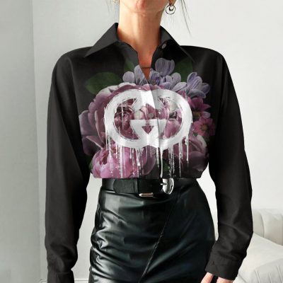 LIMITED 2026 Gucci Women Long Sleeve Button Shirt | LXSTHA011215