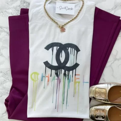 Chanel WATERCOLOR DRIP T-Shirt M0304002