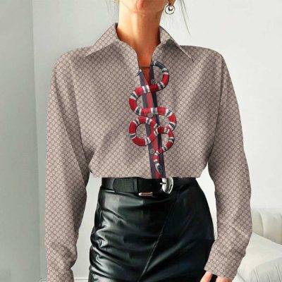 Gucci Women Long Sleeve Button Shirt | LXSTHA011226