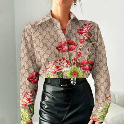 Gucci Women Long Sleeve Button Shirt | LXSTHA011211