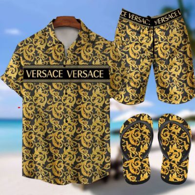 Luxury Versace Combo Hawaiian Shirt, Short & Flip Flops SS2026 – LXSTHA018108