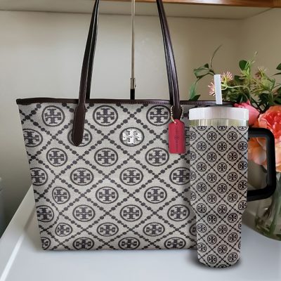 TORY BURCH HANDBAG & TUMBLER HOT TREND 2026 - LXSNMC035409