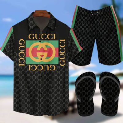 Luxury Gucci Combo Hawaiian Shirt, Short & Flip Flops SS2026 – LXSTHA018110