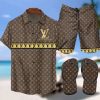 Luxury LV Combo Hawaiian Shirt, Short & Flip Flops SS2026 – LXSTHA018104