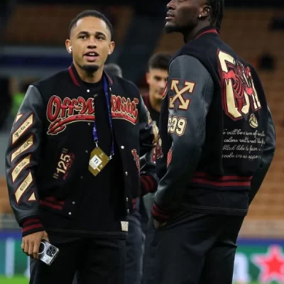 AC Milan x Off White Varsity Jacket Black NNL24111301