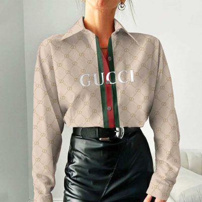Gucci Women Long Sleeve Button Shirt | LXSTHA011228