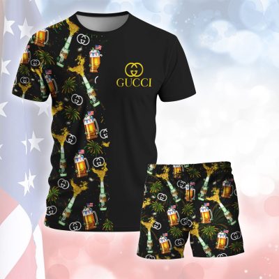 Premium Gucci Unisex Set T-Shirt & Shorts Black LXSTHA011602