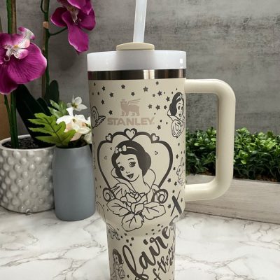 LV Snow White Engraved Tumbler Hot Trend 2026 - LXSNMC06