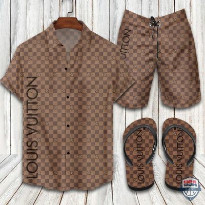 Luxury LV Combo Hawaiian Shirt, Short & Flip Flops SS2026 – LXSTHA012308