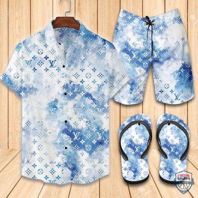 Luxury LV Combo Hawaiian Shirt, Short & Flip Flops SS2026 – LXSTHA012306