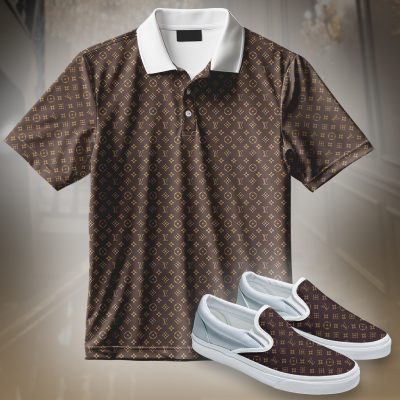 Premium LV Short Sleeve Polo Matching Slip Ons - PO+LRX-TDP2202D001