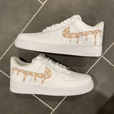 "LV Milk Coffee Color Swoosh Dripping" AF1 Sneaker Hot 2026 F8-TDP2112C002