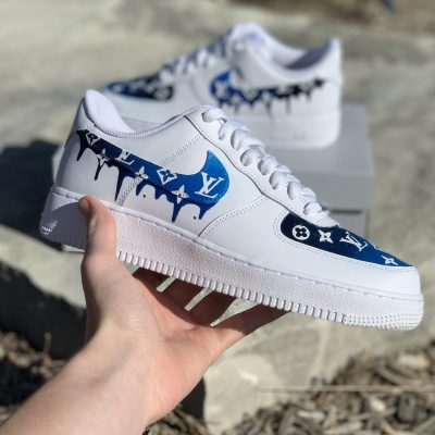 "LV Sea Blue Gradient Swoosh Dripping" AF1 Sneaker Hot 2026 F8-TDP2112C003