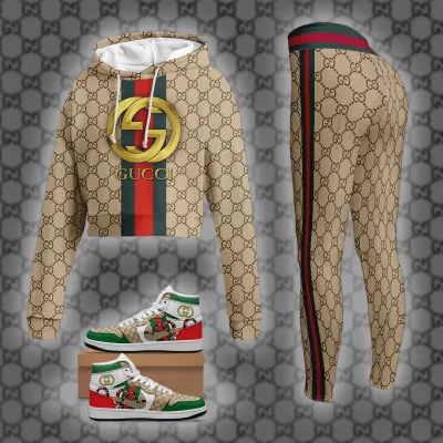 Limited Luxury Womens Set Hoodie & Leggings & AJ1 Shoes CRF+DDK+ME-TDP1002C2