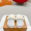 Louis Vuitton Fur Slipper Monogram White NNL241107016
