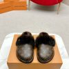 Louis Vuitton Fur Slipper Monogram Dark Brown NNL241107017